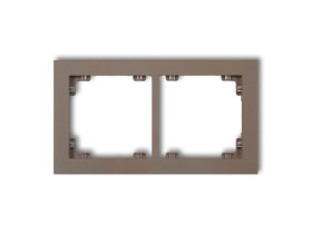 DECO Ramka 2 podwójna uniwersalna z tworzywa DECO Pastel Matt czekoladowy 49DR-2 KARLIK