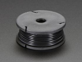 Adafruit Solid-Core Wire Spool - 25ft - 22AWG - Black