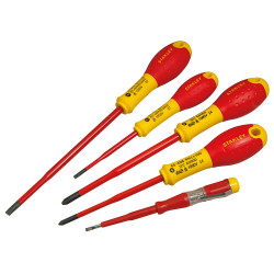 Stanley XTHT0-62694 FatMax&#xAE; VDE Insulated Screwdriver Set, 5 Piece Plusminus