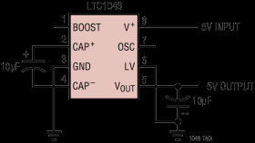 Inductorless 5V to –5V Converter