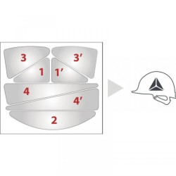 Opakowanie Naklejek Na Ochronne Hełmy Przemysłowe kolor czerwony HESTiCKERRO