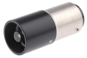 Lampka kontrolna Biały 28V dc BA15d LED średnica 16mm długość 37.5mm