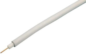 Kabel koncentryczny, 250m, RG6, Polichlorek winylu PVC, Biały Bez zakończenia Bez zakończenia 250m, RS PRO Bez
