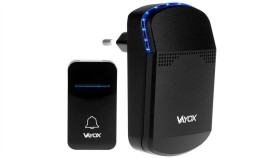 Dzwonek Bezprzewodowy 110-240V / Przycisk Kinetyczny Czarny Va0287 Vayox