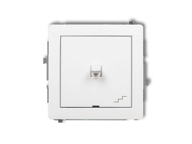 DECO Wyłącznik schodowy w stylu amerykańskim biały DWPUS-3 KARLIK