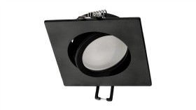 Punktowa Oprawa Sufitowa Wpuszczana Aktyn 1 Sq Black Ip20 Kwadratowa Czarny...