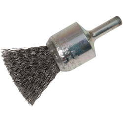 Lessmann 453.161 End Brush with Shank 23/22 x 25mm, 0.30 Steel Wire