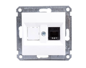 Lumina Gniazdo telefoniczne białe WL2010