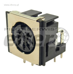 Gniazdo DIN 8pin montażowe 240stopni druk