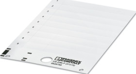 PVC device marker, (L x W) 14.9 x 26.9 mm, white, carrier card with 27 pcs, 0828799