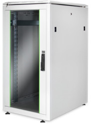 Server cabinet, 22 U, (H x W x D) 1164 x 600 x 600 mm, IP20, sheet steel, light gray, DN-19 22U-6/6-1