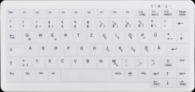 AK-C4110F-FU1-W/GE Keyboard, Wireless, disinfectible, compact, layout: German