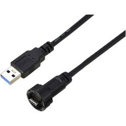 TRU COMPONENTS TC-13543592 USB-C 3.0 to USB Male Cable Waterproof 0.5 m Plastic