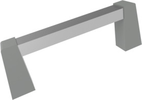 Handle, straight, PA/aluminum, (L x W x H) 121 x 14 x 42 mm, black, 1427SGC