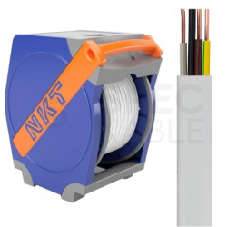 Kabel instalacyjny płaski YDYp 4x1,5mm2 biały 450/750V drut NKT bęben QADDY 450m