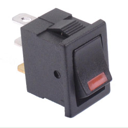 Red 12V illuminated Rectangle Rocker Switch SPST 15A