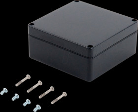 Industrial housing, 122 x 120 x 55 mm, IP66, slate gray