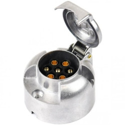 Gniazdo przyczepowe 7-pin 12V aluminium na kabel