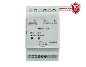 Przekaźnik zaniku, kolejności i asymetrii faz, 1P MKF-1G2