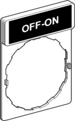 Ramka do mocowania etykiet 30x40mm, z etykietą 8x27mm OFF-ON ZBY2367