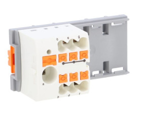 Blok rozdzielczy PTFIX 6/6X2,5-NS35 WH, białe złącze przemysłowe - 6 punktów przyłączeniowych o przekroju 2,5mm2
