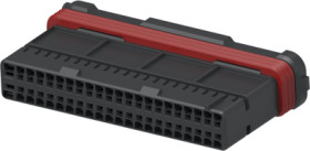 Socket, unequipped, 30 pole, straight, 2 rows, black, 1394915-1