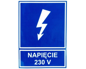 Tabliczka /znak informacyjny/ TZI 105x148S NAP 230V E04TZ-01041130800