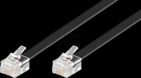 Western cable, 2x connectors, 6-pin, 10 m