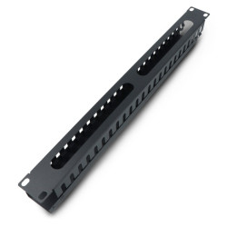 Organizer przewodów do szaf serwerowych 19'' - 1U z zaślepką - typ A - czarny - Lanberg AK-1201-B