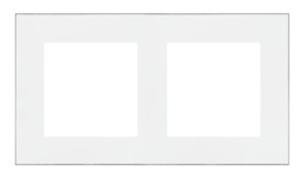 Simon 55 Ramka 2-krotna DUO Biała, podstawa chrom TRD2.163/111