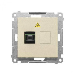 Simon 55 Gniazdo światłowodowe / optyczne pojedyncze SC/APC (moduł) Szampański mat TGS1.01/144