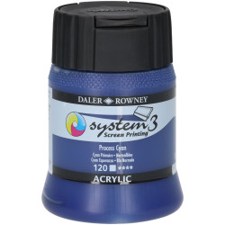 Daler-Rowney System3 250ml Screen Printing Acrylic Paint Process Cyan