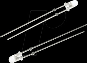 151033BS03000 LED, 3 mm, wired, blue, 1100 mcd, 30°