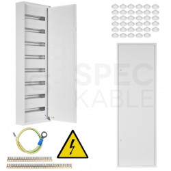 Rozdzielnica natynkowa metalowa 8x18 modułów IP30 (400V AC) 1355x436x130mm drzwi pełne KOLE SYSTEMS