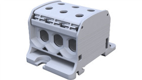 Złączka Szynowa Gwintowa Al/Cu Stb 50-3 (87360) Simblock Szary 81003002