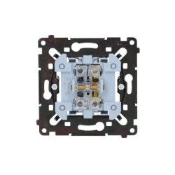 Simon 55 Łącznik jednobiegunowy (mechanizm) 10AX, 250V~, szybkozłącza, czarna rama SW1MR