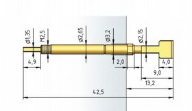 Igła testowa 1053-Y4-1.5N-NI-4.0X1.0C, raster 4,00 (160 mil)