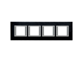 AXOLUTE Ramka 4 poczwórna prostokątna pozioma 4X2 moduły szczotkowany antracyt HA4802M4HXS LEGRAND