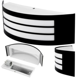 Kinkiet Ogrodowy Elewacyjny Lampa Zewnętrzna E27 CZARNA IP44 FREESIA Lumiled