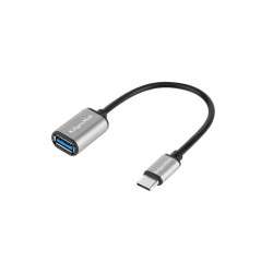 Przejście USB-C/USB-A 3.0 wt-gn 15cm srebrne OTG Kruger&Matz / KM1246