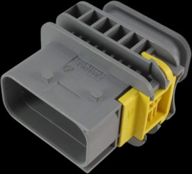 Pin housing, 12 pole, 2 rows, gray, 2-1564414-1