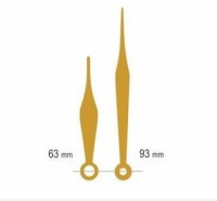 UM213.02G Komplet wskazówek: godzinowa 63mm, minutowa 93mm - krawaty złote