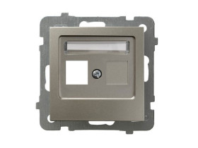 AS Obudowa gniazda pojedyncze typu Keystone prosta satyna light GPK-1G/p/45 OSPEL