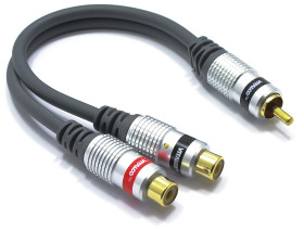 ADAPTER TRÓJNIK ROZDZIELACZ RCA WTYK - 2 GNIAZDA VITALCO RP10