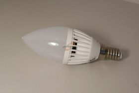 Żarówka świecowa LED E14 3W 230V 7LED biała zimna 270LM