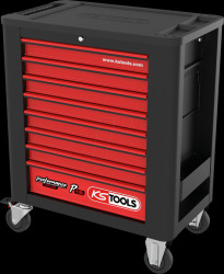 873.1008 PERFORMANCEplus P15 BLACK/RED workshop trolley with 8 drawers