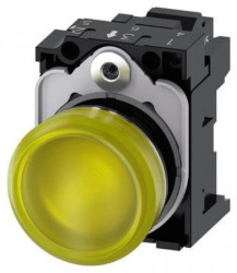 Lampka sygnalizacyjna kompletna 22mm żółta LED 24V AC-DC metal przył sprężynowe SIRIUS ACT 3SU1152-6AA30-3AA0