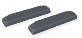 Hinge, PC, (L x W x H) 16.4 x 125 x 24.5 mm, graphite gray, for B 1413../B 1813../B 2213.., 96310204