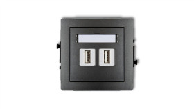 Deco Gniazdo Podwójne 2Xusb-Aa 3.0 Grafitowy 11Dgusb-6