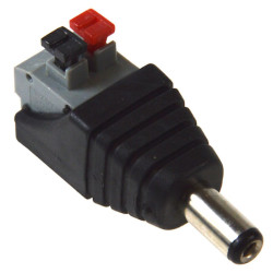 Wtyk DC 2.1/5.5 do kamer TYP2 zaciskowy szybkozłączka